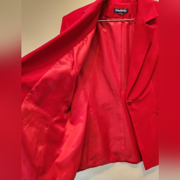 Evan Picone Woman Red Blazer Jacket Vinatge 90s Office Work Women's Plus Size 2X - Picture 2 of 6